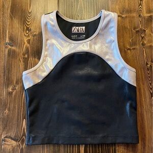 Zara Girl's Black Athletic Tank Top‎